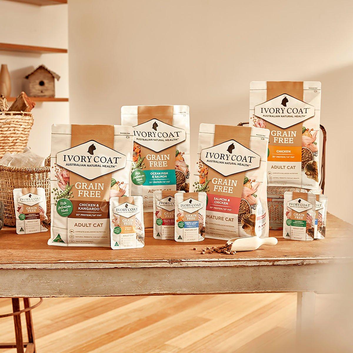 Ivory Coat Grain Free Adult Wet Cat Food Chicken & Kangaroo in Gravy