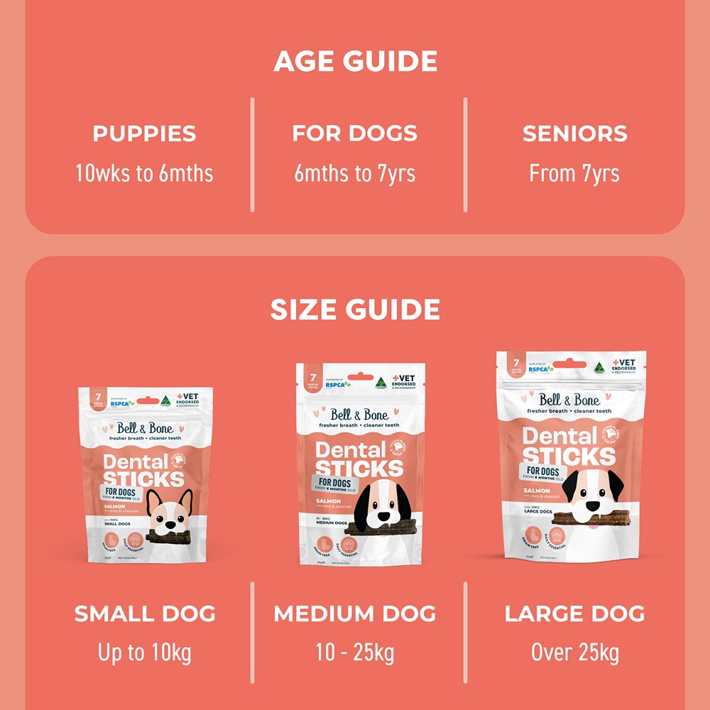 Bell & Bone Small Breed Salmon Dental Sticks Dog Treats