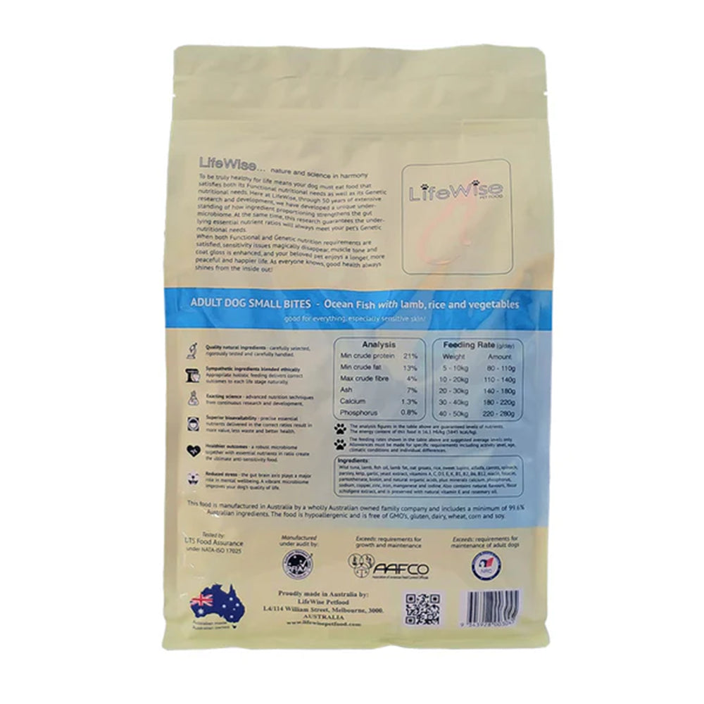 LifeWise Ocean Fish Rice & Vegetables Large Bites Dry Dog Food