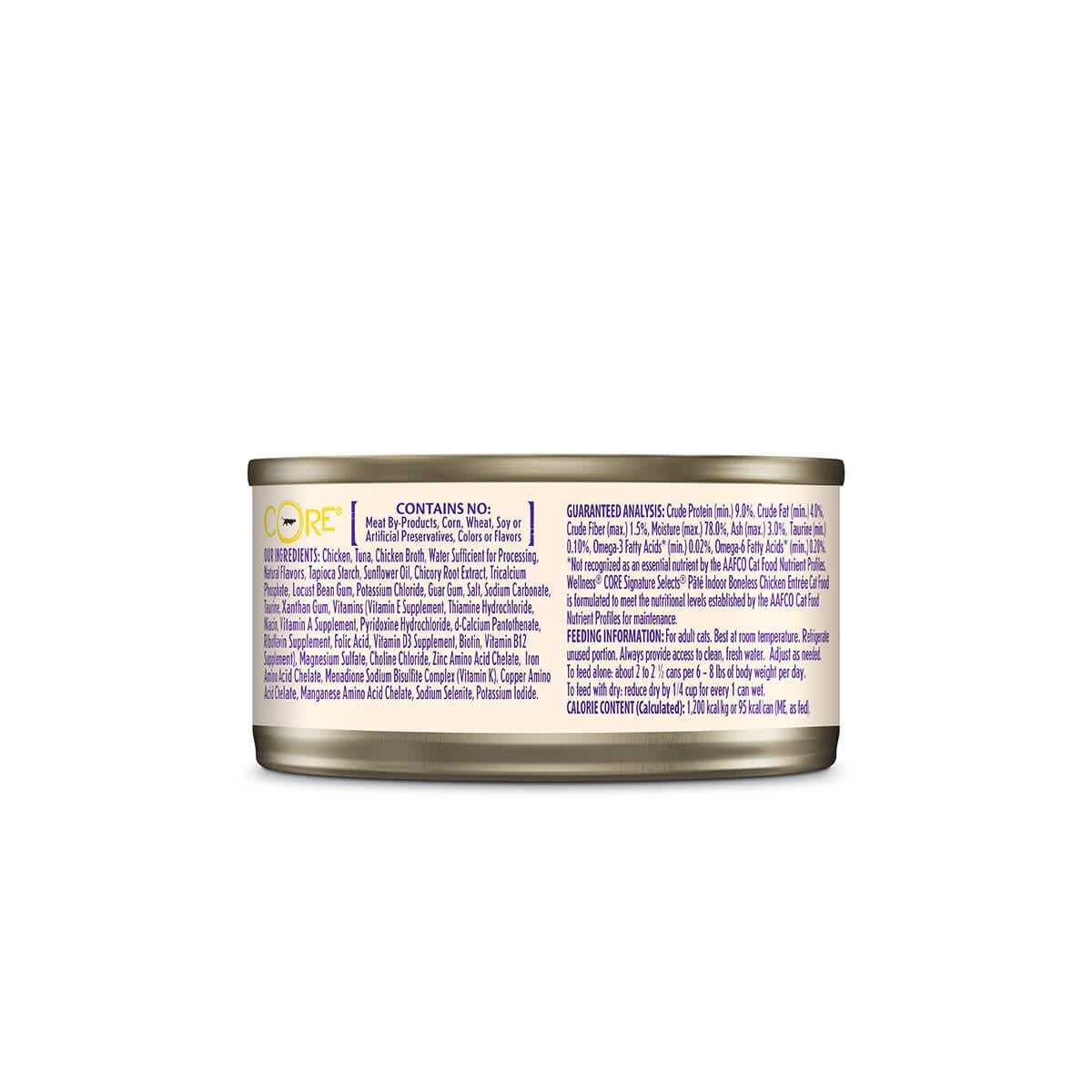 Wellness Core Signature Selects Indoor Boneless Chicken Entrée Pate Wet Cat Food