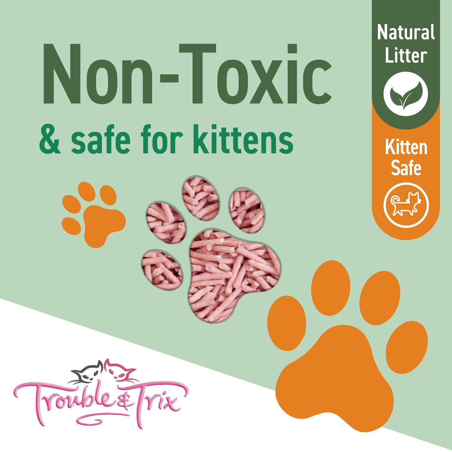 Trouble N Trix Natural Clumping Cherry Blossom Scent Tofu Cat Litter