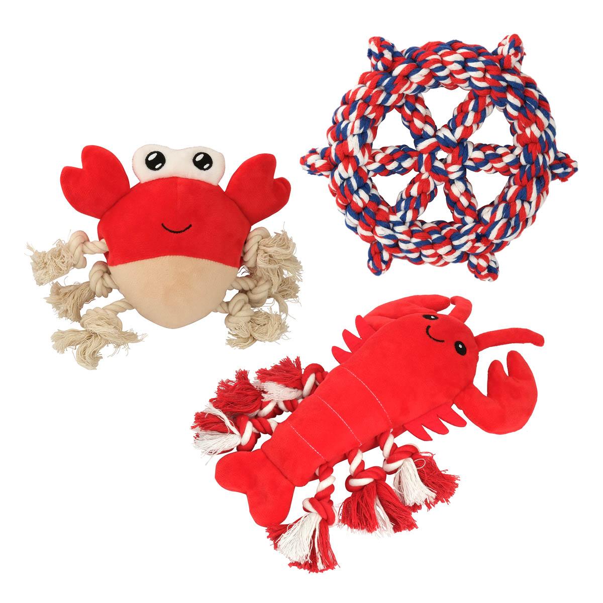Lexi & Me Plush/Rope Lobster Dog Toy