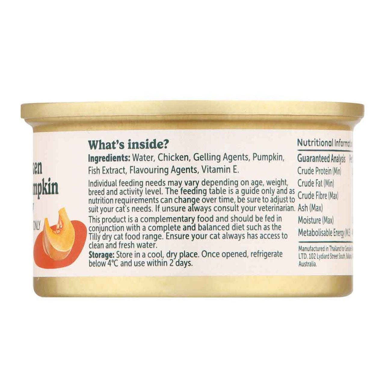 Tilly Indulgent Meals Chicken & Pumpkin in Jelly Wet Cat Food 80g