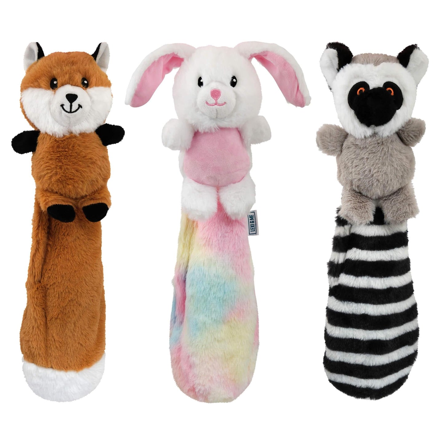 Lexi & Me Fox Plush & Bottle Crusher Dog Toy