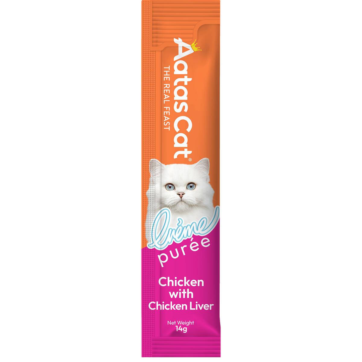 Aatas Creme Puree Chicken & Chicken Liver Cat Treats