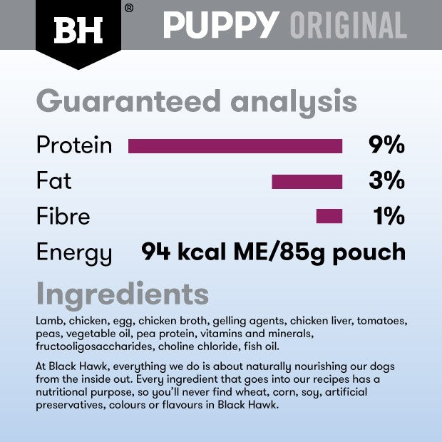 Black Hawk Puppy Lamb & Vegetables Medium to Large Breed Wet Dog Food