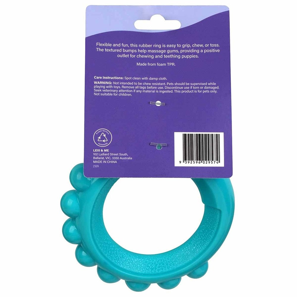 Lexi & Me Octopus Ring Rubber Chew Dog Toy