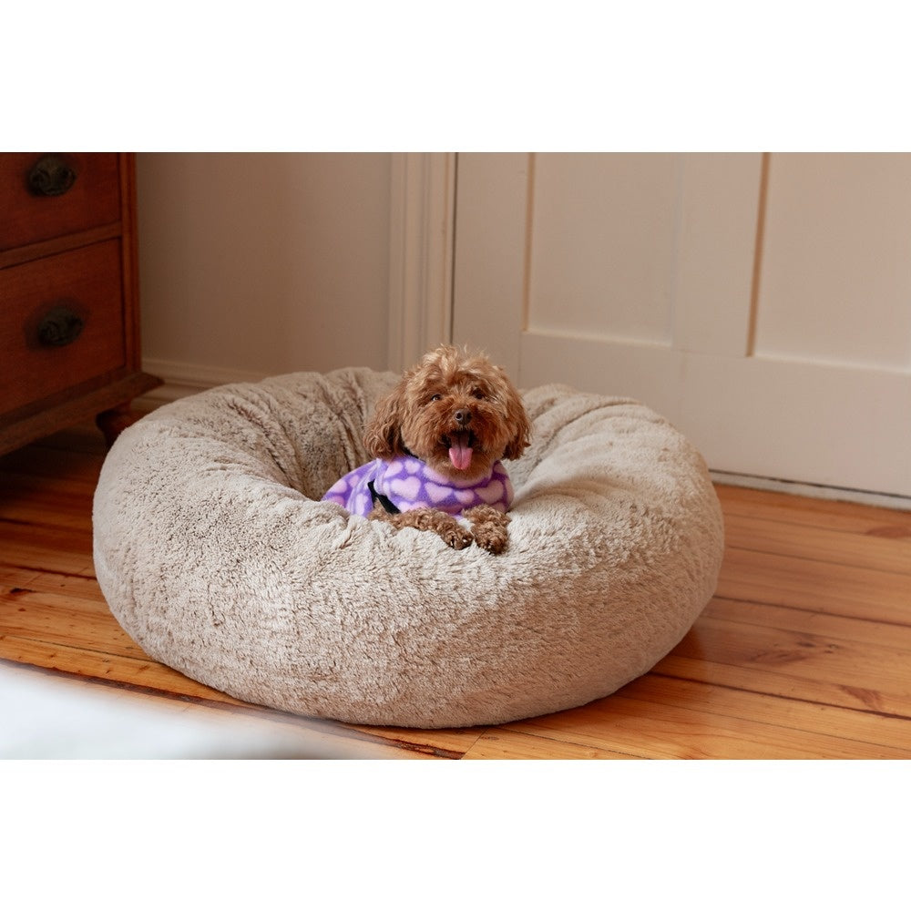DGG Printed Warmie Dog Jumper Hearts Purple&Pink