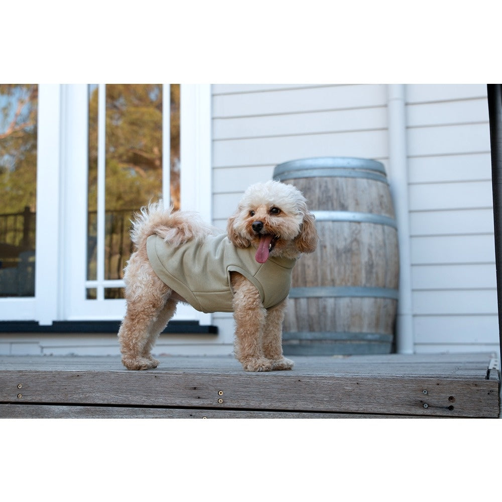DGG Jersey Huggie Dog Jumper Sand Grey