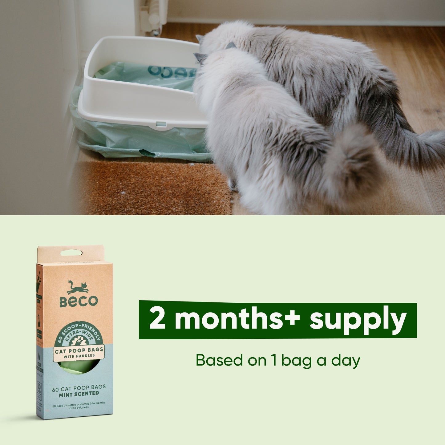 Beco Scented with Handles Cat Poop Bags