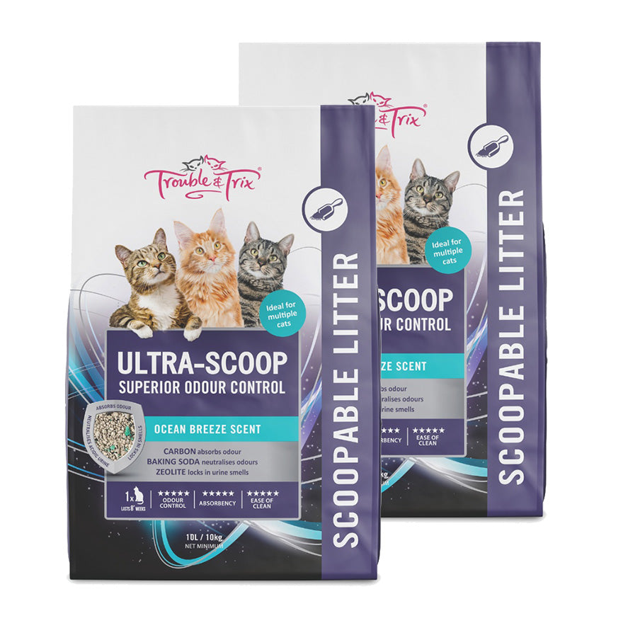 Trouble N Trix Ultra Scoop Clumping Cat Litter Bundle