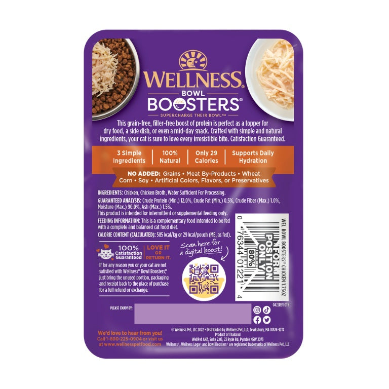 Wellness Core Bowl Boosters Shredded Chicken Wet Cat Food