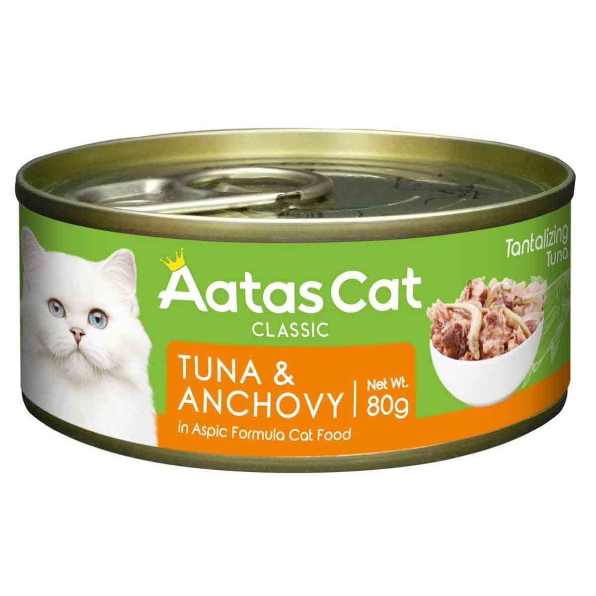 Aatas Tantalizing Tuna & Anchovy in Jelly Wet Cat Food 80g