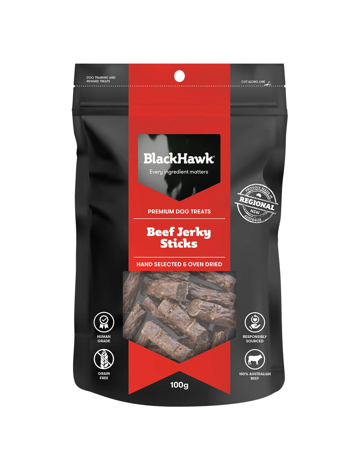 Black Hawk Beef Jerky Sticks Dog Treats - PetPost Australia
