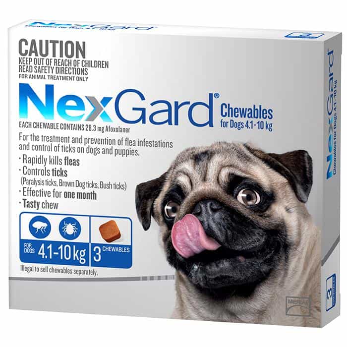 Nexgard Flea & Tick Treatment 4.1-10kg Dog - PetPost Australia