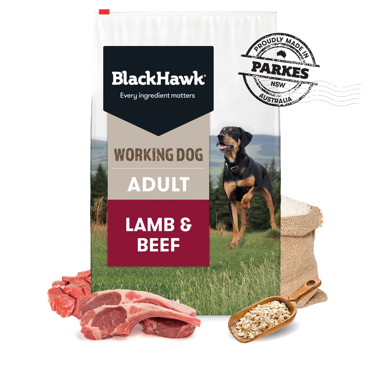 Black Hawk Working Dog Adult Lamb & Beef Dry Dog Food