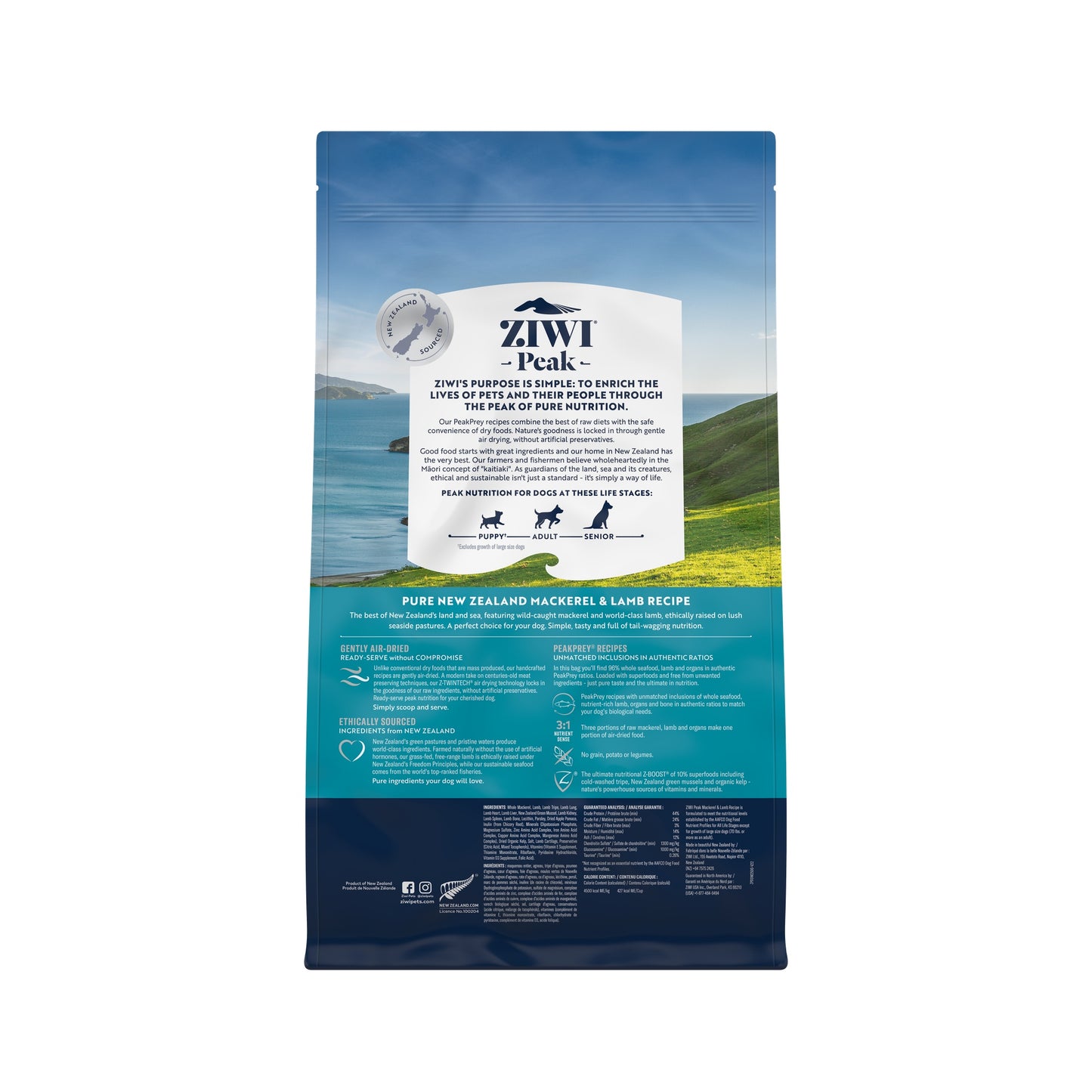 Ziwi Peak Air Dried Mackerel & Lamb Recipe Dry Dog Food