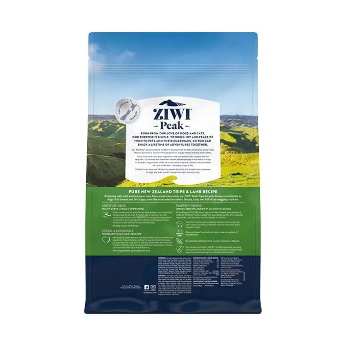 Ziwi Peak Air Dried Tripe & Lamb Recipe Dry Dog Food