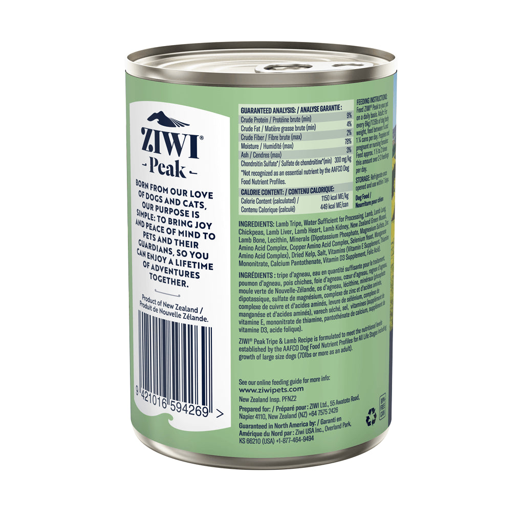 Ziwi Peak Tripe & Lamb Recipe Wet Dog Food