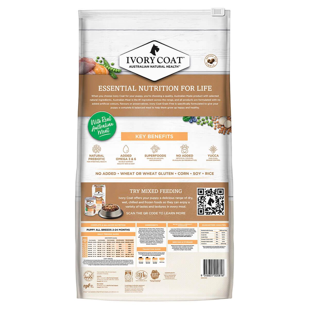 Ivory Coat Grain Free Puppy Chicken Dry Dog Food