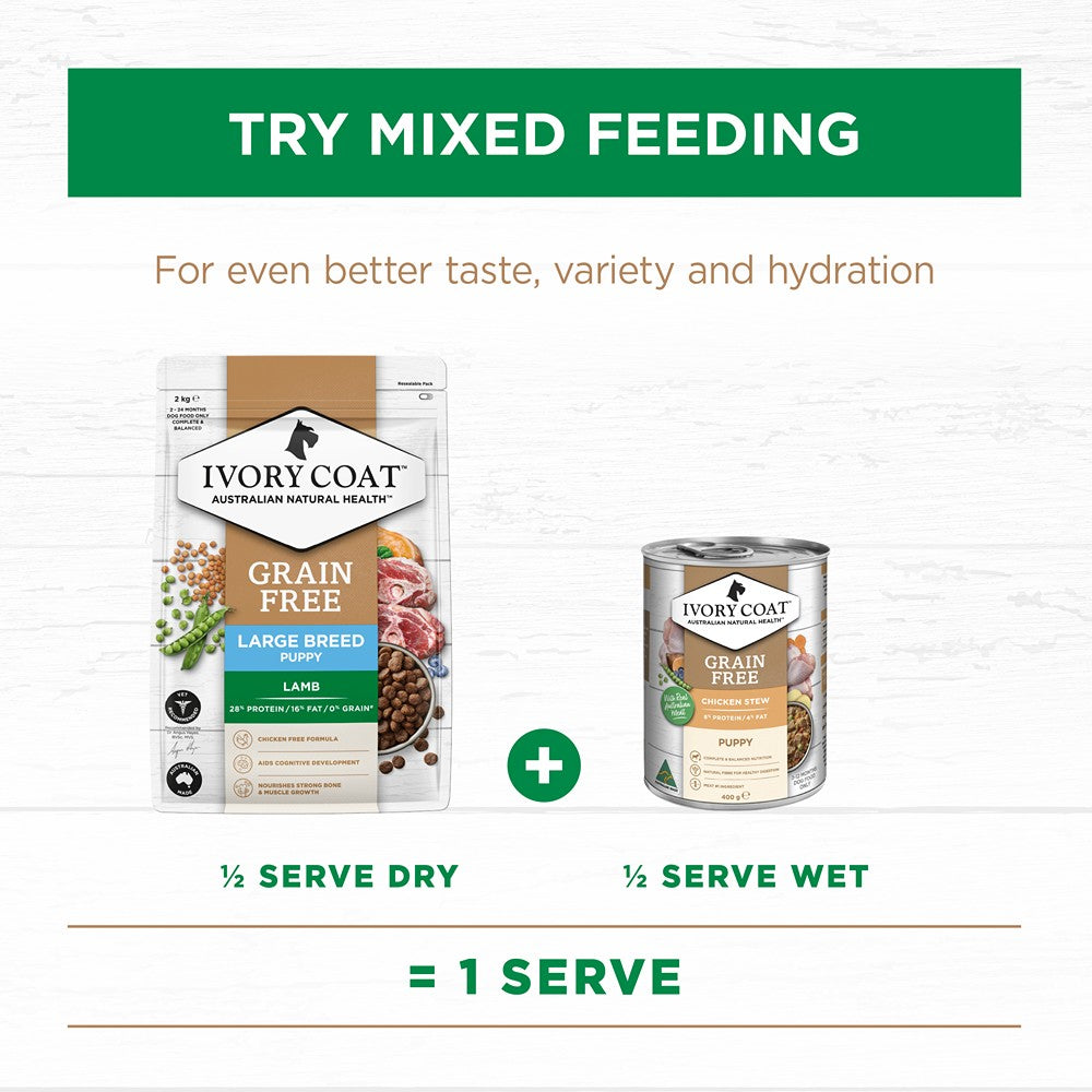 Ivory Coat Grain Free Large Breed Puppy Lamb Dry Dog Food