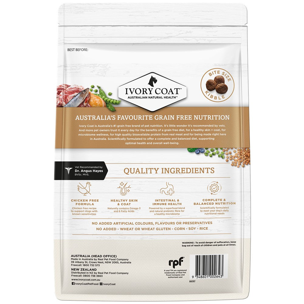 Ivory Coat Grain Free Adult Lamb & Sardine Dry Dog Food
