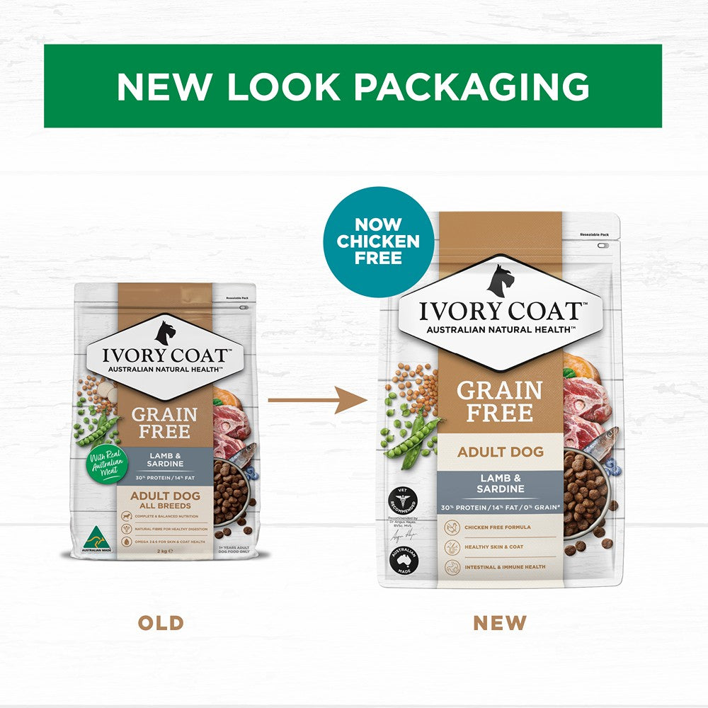 Ivory Coat Grain Free Adult Lamb & Sardine Dry Dog Food