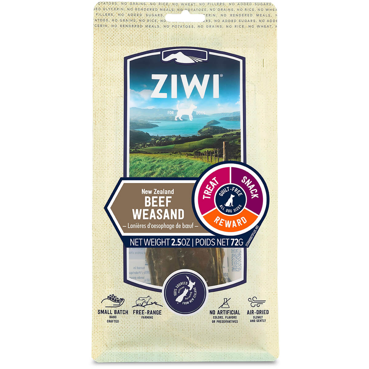 Ziwi Peak Weasand Chews Dog Treats 72G