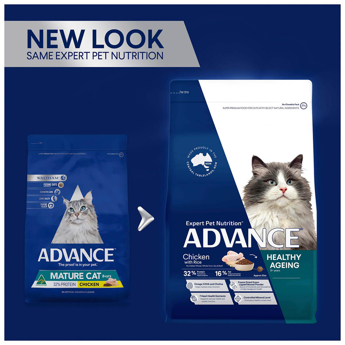 Advance Healthy Ageing Chicken Dry Cat Food 3kg