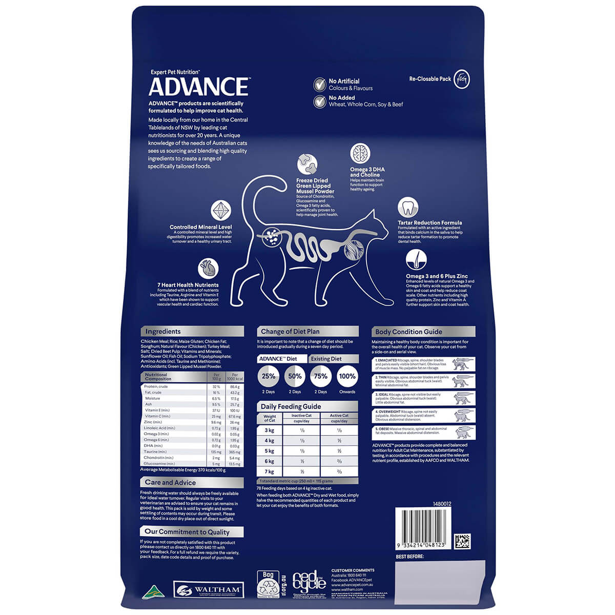 Advance Healthy Ageing Chicken Dry Cat Food 3kg