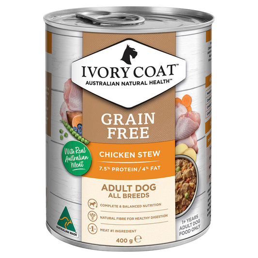 Ivory Coat Grain Free Adult Chicken Stew Wet Dog Food