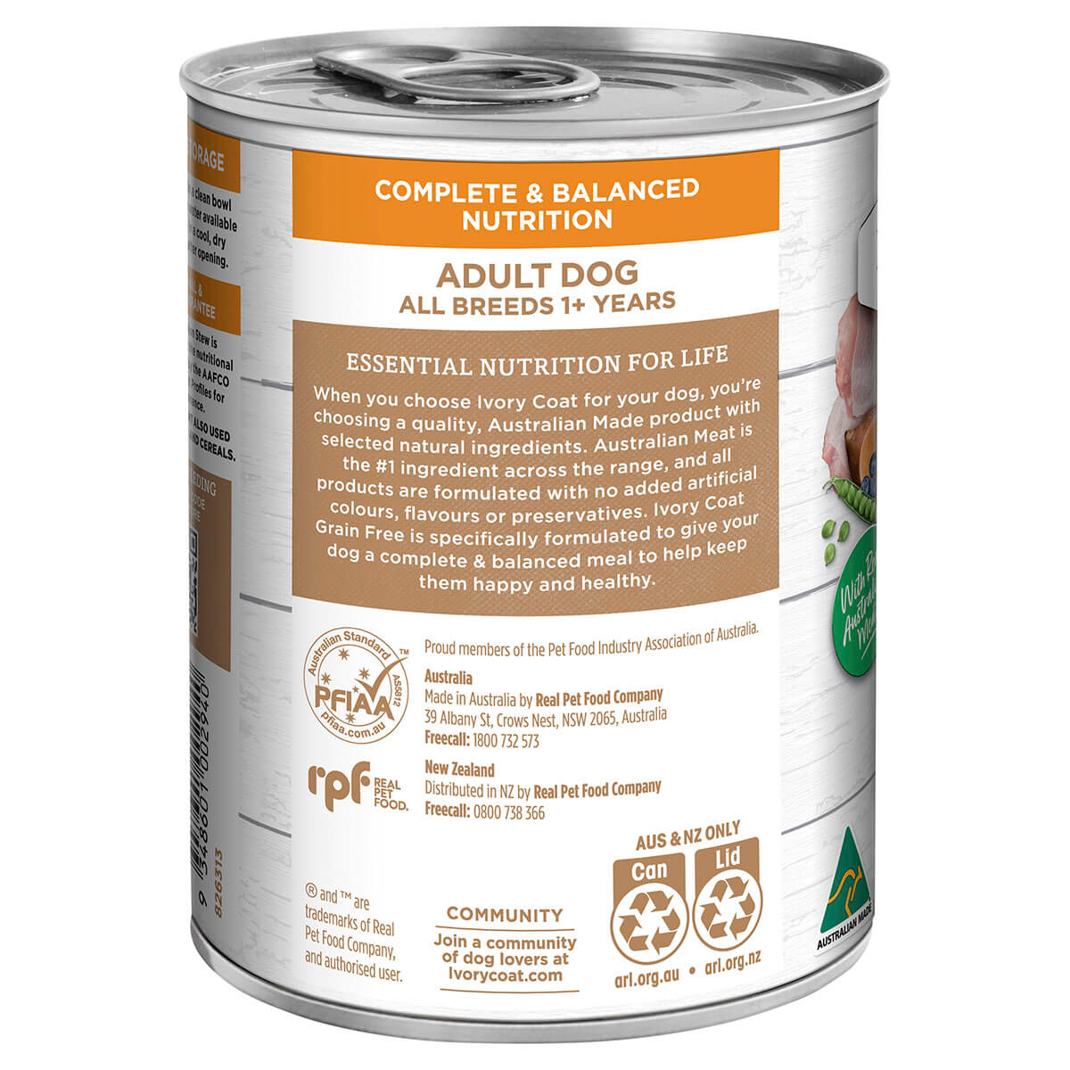 Ivory Coat Grain Free Adult Chicken Stew Wet Dog Food