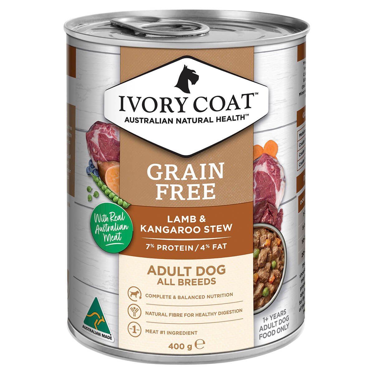 Ivory Coat Grain Free Adult Lamb & Kangaroo Wet Dog Food