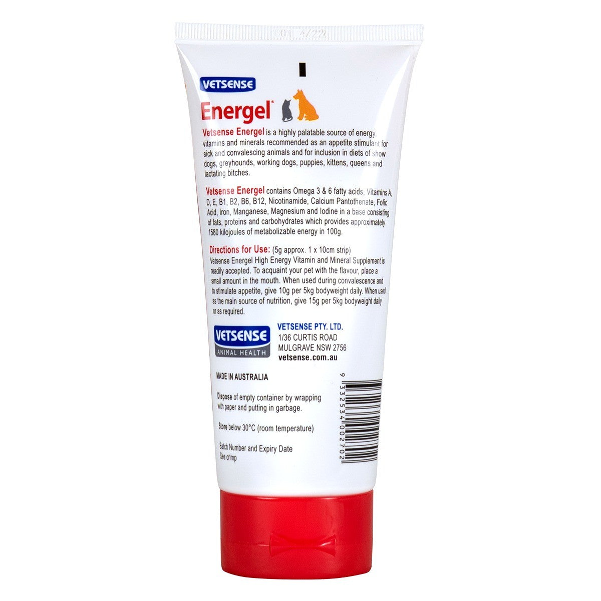 Vetsense Energel Dog & Cat Supplement