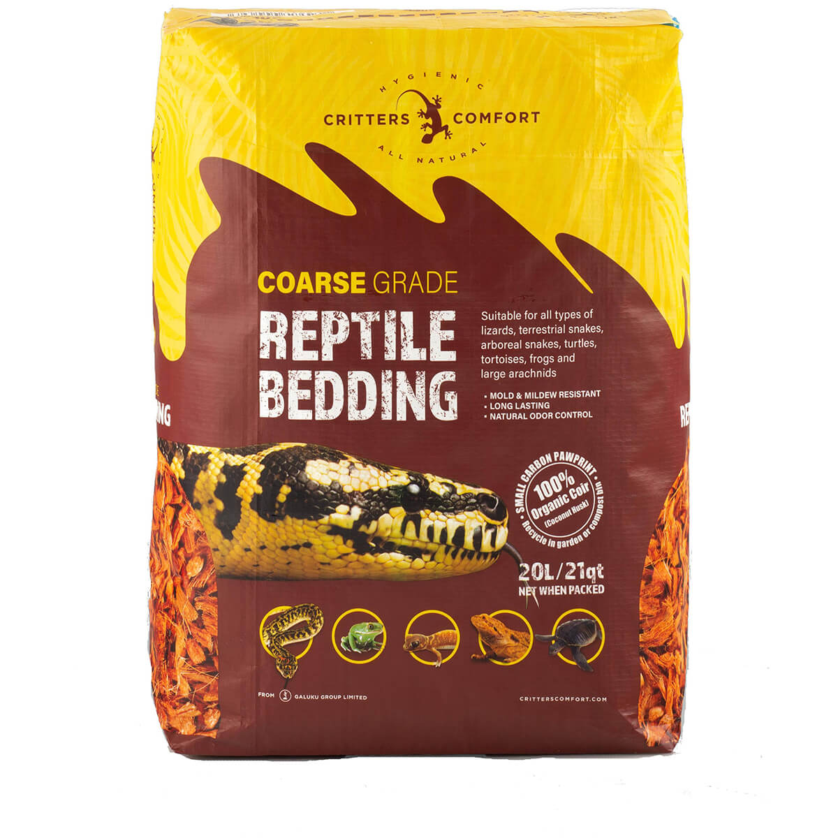 Critters Comfort Reptile Bedding Coarse 20L