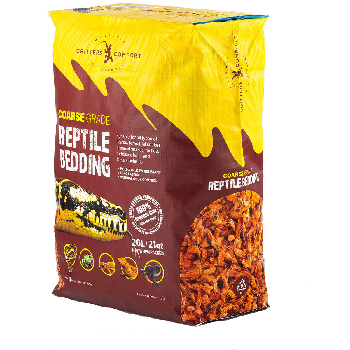 Critters Comfort Reptile Bedding Coarse 20L