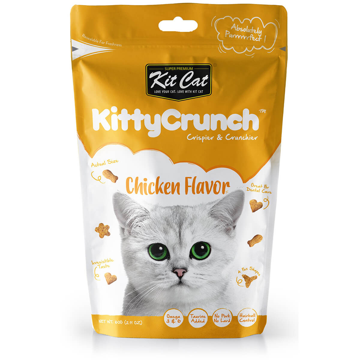 Kit Cat Chicken Kitty Crunch Cat Treats 60g