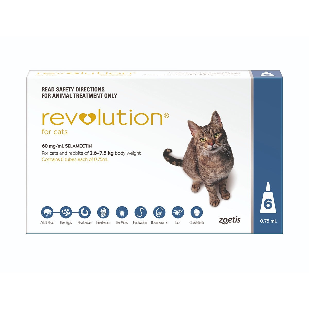 Revolution Plus Flea & Tick Treatment 2.5-5kg Cat