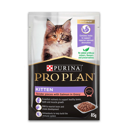 Pro Plan Kitten Salmon Gravy Pouch Wet Cat Food 85g