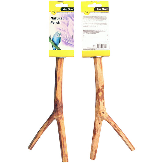 Avi One Natural Wood Bir5d Perch