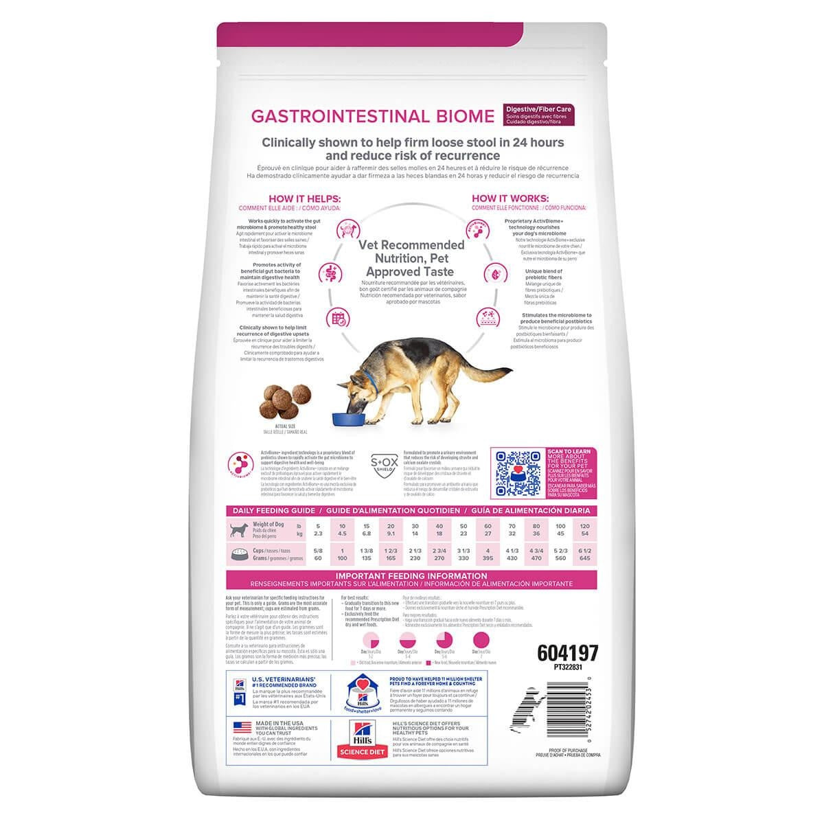 Hill's Prescription Diet Gastrointestinal Biome Care Dry Dog Food