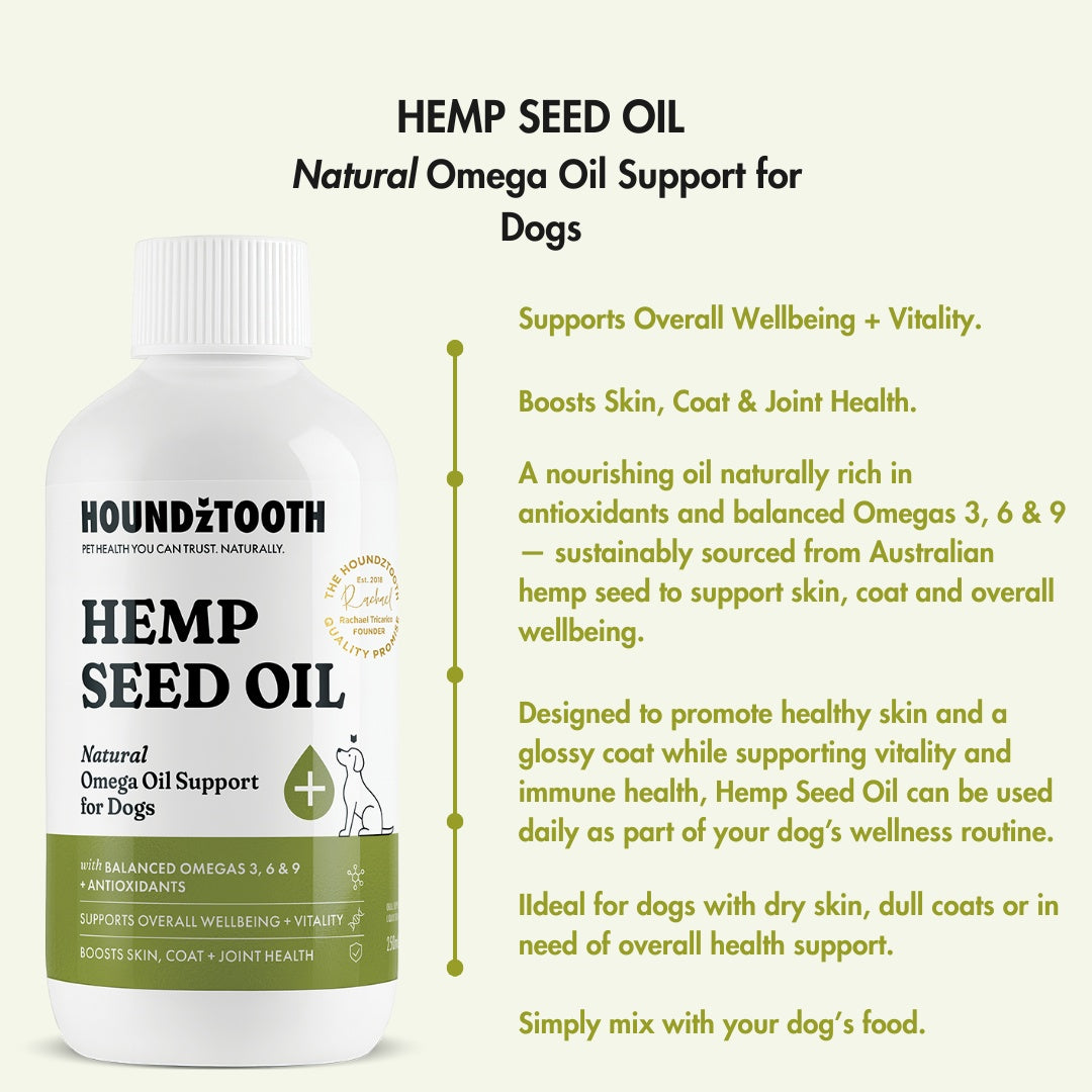 HoundzTooth 100% Hemp Seed Oil 250ml