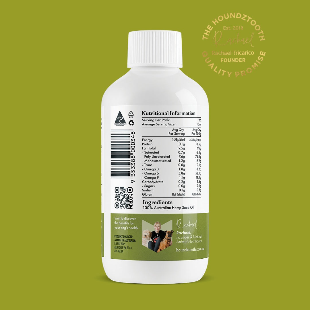 HoundzTooth 100% Hemp Seed Oil 250ml
