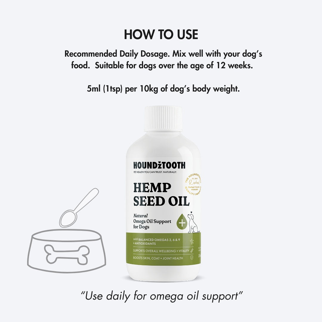 HoundzTooth 100% Hemp Seed Oil 250ml