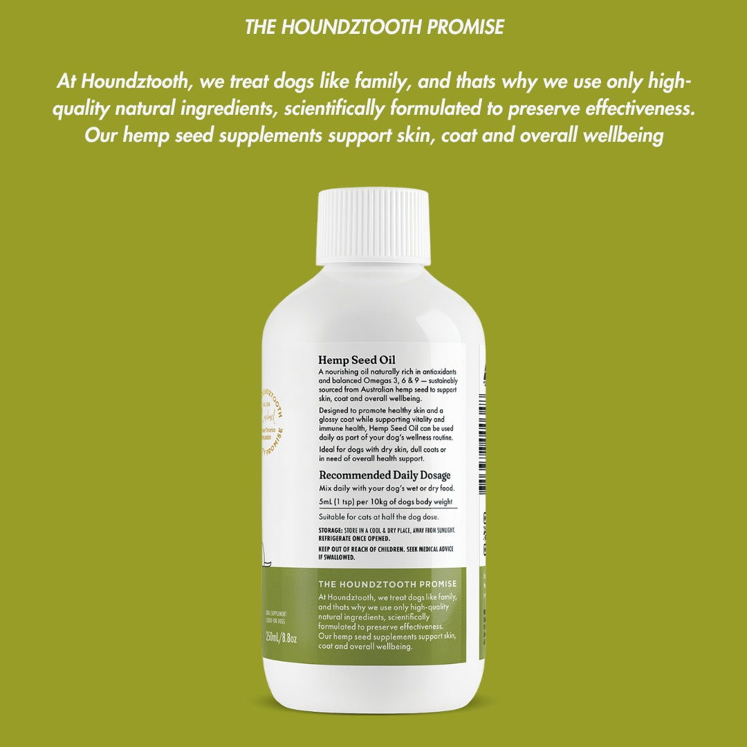 HoundzTooth 100% Hemp Seed Oil 250ml