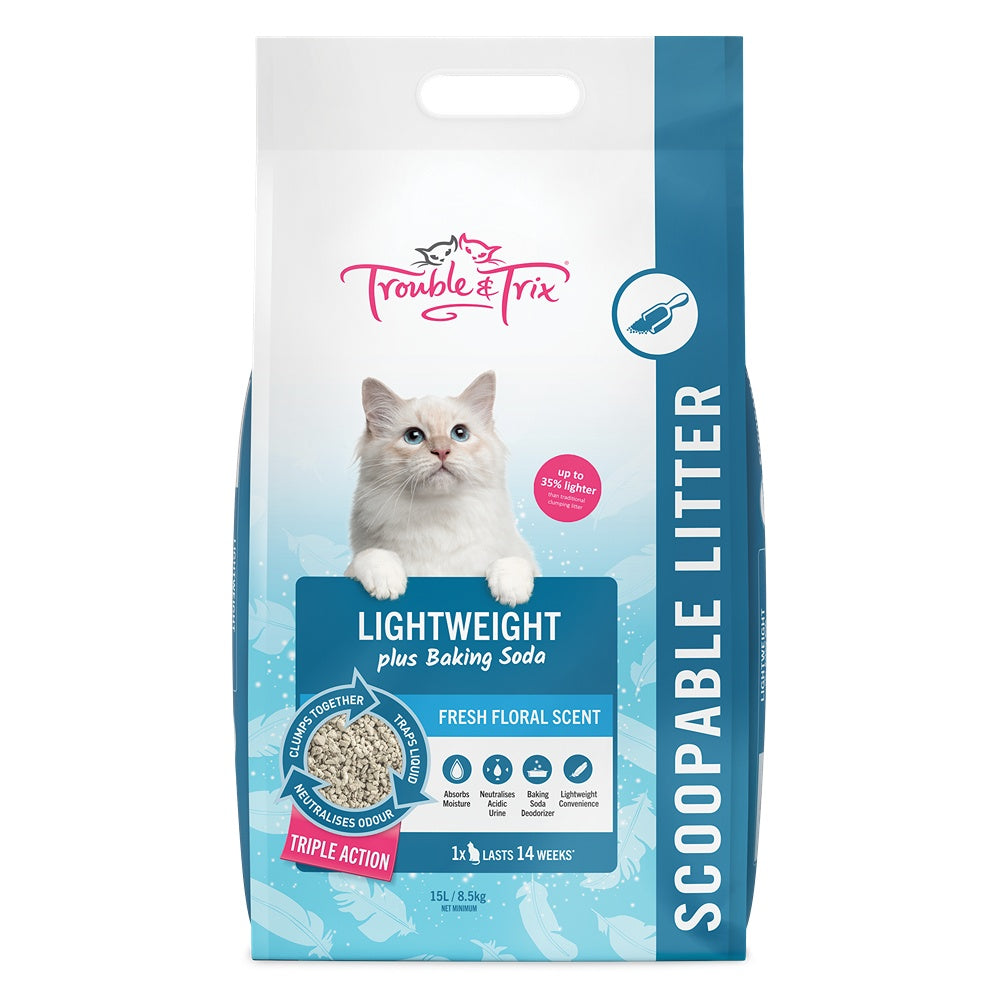 Trouble N Trix Clumping Lightweight Plus Baking Soda Cat Litter