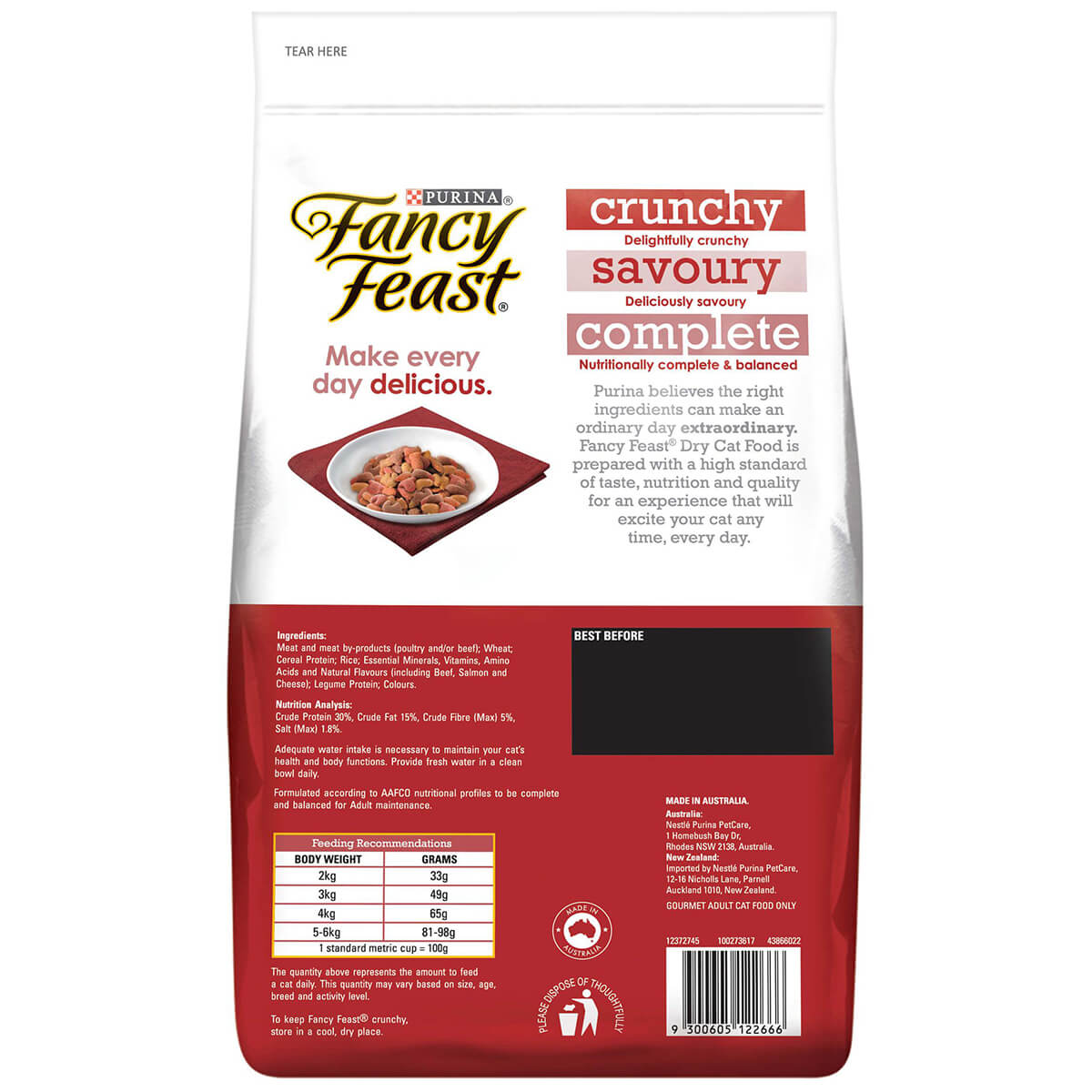 Fancy Feast Beef, Salmon & Cheese Adult Dry Cat Food 1.4kg