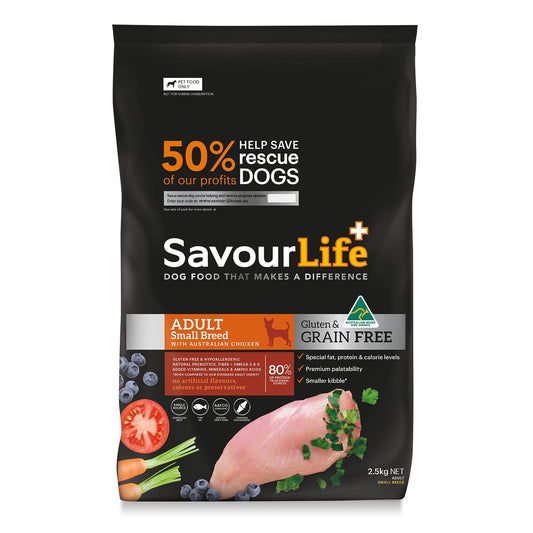 Savourlife Grain Free Adult Small Breed with Australian Chicken Dry Dog Food 2.5kg