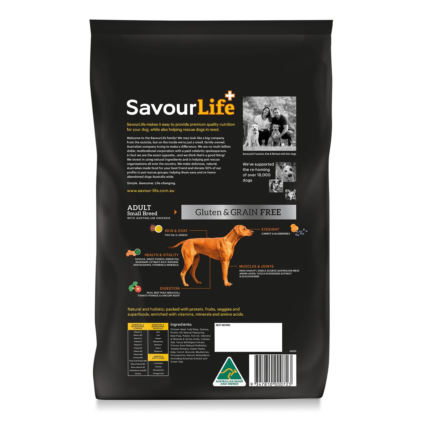Savourlife Grain Free Adult Small Breed with Australian Chicken Dry Dog Food 2.5kg