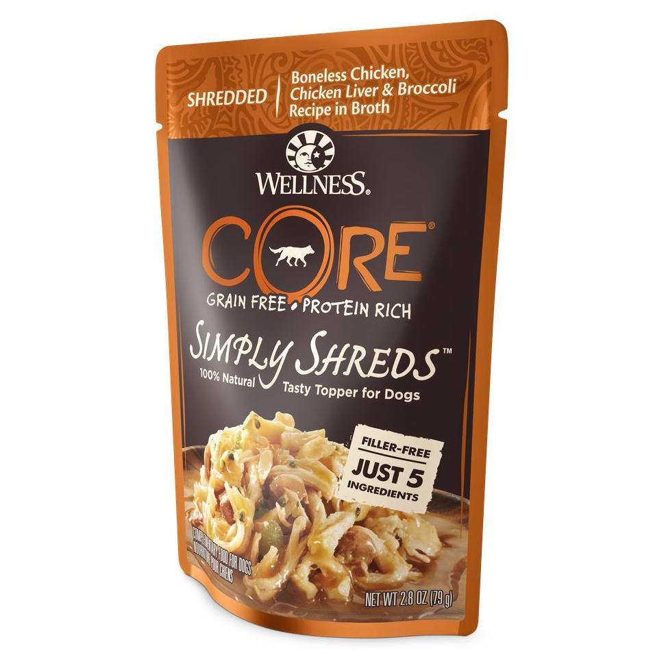 Wellness Core Simply Shreds Chicken Liver & Broccoli Wet Dog Food